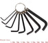 8 pcs Hexagon Key Wrench Set with Keychain Allen Wrench Bike Repair Tool, L Shape, Wrench Size: 1.5mm, 2mm, 2.5mm, 3mm, 3.5mm, 4mm, 5mm, 6mm (Blac...