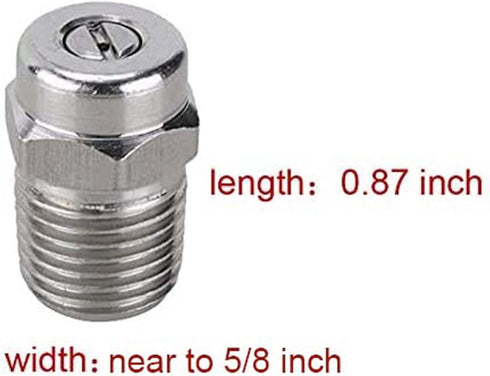 Tool Daily Pressure Washer Nozzle Tips, Replacement for Surface Cleaner, Water Broom and Undercarriage Cleaner, 4000 PSI, 1/4 Inch Male NPT, 25 De...