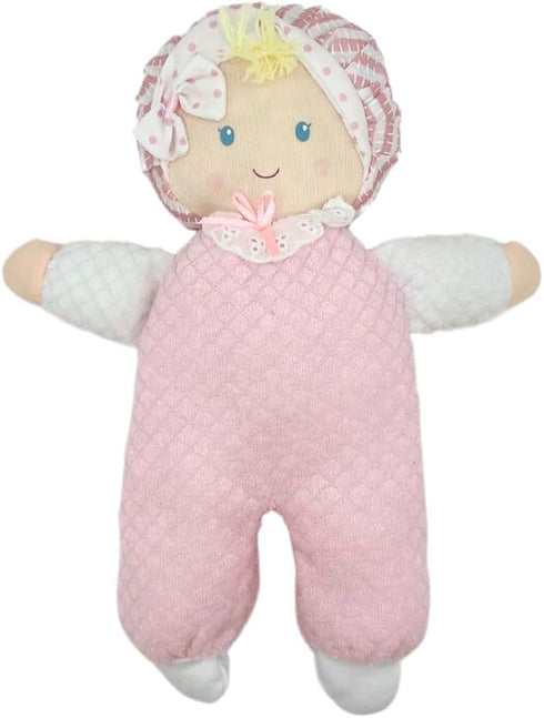 Soft Baby Doll - Cuddly and Soft - Perfect First Baby Doll for Infants and Toddler - Cute Pink and White Outfit - No Hard Parts - Nontoxic First D...