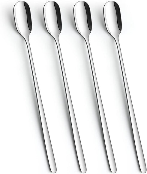 Long Handle Ice Tea Spoons,9.1-Inch Tea Spoons,Coffee Spoon,Ice Cream Spoon,Stainless Steel Long Stirring Spoons Cocktail Mixing Spoons for Cold D...