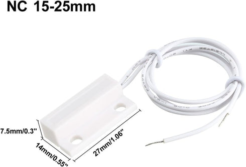uxcell Surface Mount Wired NC Door Sensor Alarm Magnetic Reed Switch White MC-38...