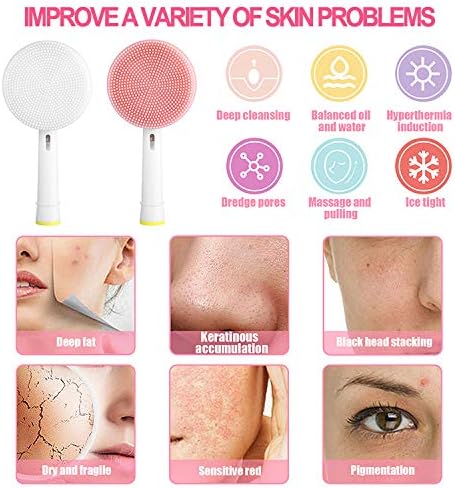 Facial Cleansing Brush Compatible with oral b Electric Toothbrush, Waterproof Facial Cleansing Brush for Gentle Exfoliation, Facial Brush fit for ...