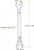 uxcell Thin Open End Wrench, 8mm x 10mm Metric Mirror-Chrome Plated High Carbon Steel, for Household Maintenance and General Repairs, 2 Pcs...