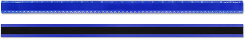 Alumicolor Aluminum Non-Slip Desk Ruler, 24IN, Blue...