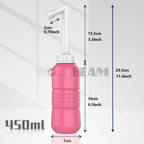 2in1 Portable Hand-held Vulva and Anus Cleaner and Personal Health Vaginal Washing Container, Travel Urinal Spray Scrubber for Personal Hygiene (P...