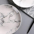 Marble Design Porcelain Dinner Accent Plates Set of 4 (8 inches)...