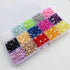 Chenkou Craft 5000pcs Assorted 15 Colors Half Flatback Imitation Pearl Bead 5mm Gem Scrapbook Craft DIY Beads + Plastic Box...