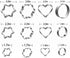 Metal Cookie Cutters Set- Heart, Star, Round, Flower - 12Pcs Cookie Cutters - Heart Star Cookie Cutter Round Small Cutter Flower Cookie Cutter for...