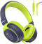 Headphone Kids Volume Limited 85/96dB Wired Over-Ear/On-Earr Foldable Headset with Inline Cable Aux 3.5mm Cord Mic for Boy Girl Child School PC No...