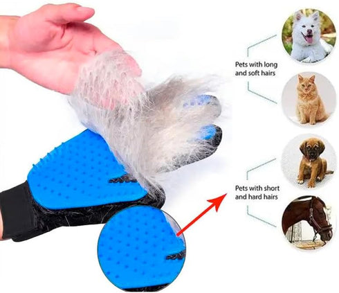 Luxury Pet Grooming Gloves - Perfect Brushes for Cats, Dogs Hair Remover - Enhanced 259-Silicone Tip Design for Superior Shedding and Massage, Ski...