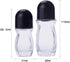 2 Pcs 50ml 1.69oz Clear Roller Bottle Empty Glass Body with Plastic Roller...