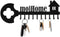 Key Organizer Wall Mount Rack - Decorative 10 Hook Iron Key Ring Holder for Wall - Ideal for Entryway, Front Door, Kitchen, Hallway - Includes Scr...