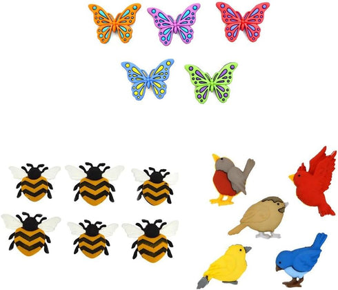 Dress It Up Enchanting Nature-Inspired Buttons & Embellishments Set - Bees, Birds & Butterflies - Perfect for Crafts, DIY Projects, and Sewing Ent...