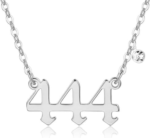 COLORFUL BLING Angel Number Necklace 111 222 333 444 555 666 777 888 999 Necklace with Cubic Zircon Lucky Number Pendant Choker Numerology Jewelry...