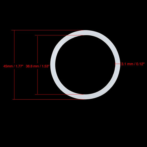 X AUTOHAUX Silicone O-Rings, 45mm OD 38.8mm ID 3.1mm Width VMQ Seal Gasket for Compressor Valves Pipe Repair, White, Pack of 20...