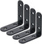 Corner Brace 2.56" x 2.56" L Brackets Black Right Angle Bracket 90 Degree Bracket -4pcs...