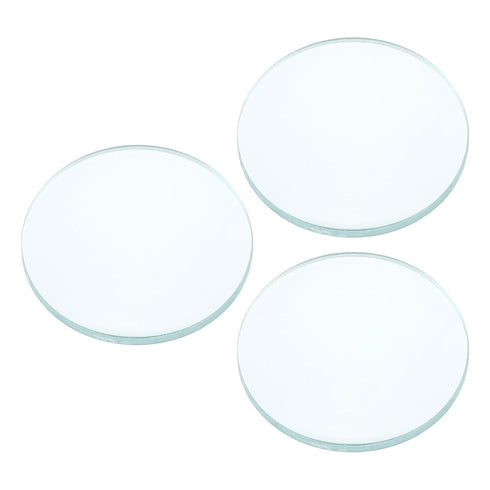 PATIKIL 2" (50mm) Focal Length Double Convex Lens, 3 Pcs 30mm Diameter 5mm Height Glass Optically Polished Round Edges Lens for Physics Experiment...