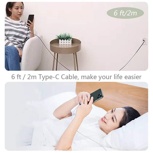6ft USB-C to USB-A Fast Charger Cable for iPad Pro, Galaxy, MacBook Air, Nintendo Switch, Pixel, LG, Sony, OnePlus...