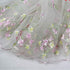Floral Pattern Fabric 54 inches Width Pink and Yellow Floral Embroidery Organdy Lace Fabric by The Yard...