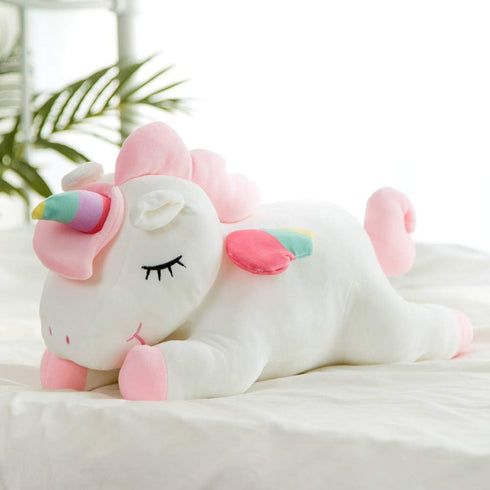 Unicorn Stuffed Animals, Soft Unicorn Plush Hugging Pillow Toy Gifts for Kids (White, 12 in)...