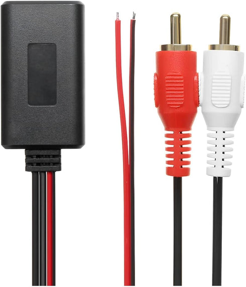Car Universal Wireless Bluetooth Cable Adapter 2 RCA Aux Audio, Car Radio Connector Input car Bluetooth Carb, 12V Stereo Wireless Play for Fiesta ...