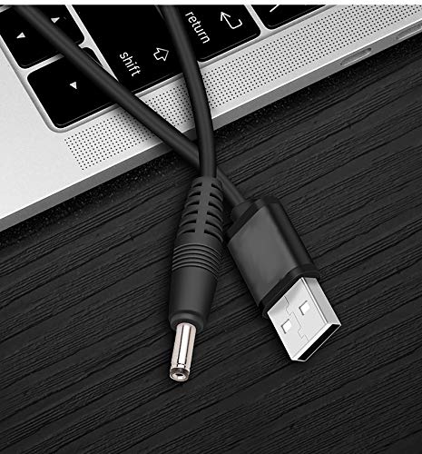 FitTurn 5V DC Power Cord USB to DC 3.5mm x 1.35mm Barrel Jack Adapter Connector Charging Cable Plug (Black)...