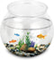 Mini Fish,Classic Drum Fish Bowl Transparent Plastic Round Bowl Aquarium 360° View of Aquarium Centerpiece or Terrarium(Mini)...
