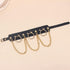 Punk Goth Choker Necklace Adjustable PU Leather Chain Alloy O-Ring Tassel Pendant Choker Vintage Circle Clavicle Collar Halloween Cosplay Costume ...