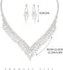 Unicra Silver Bride Wedding Jewelry Sets Crystal Bridal Necklace Earrings Set Rhinestone Costume Jewelry Set Prom Choker Necklace for Women and Br...
