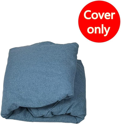 Stuffed Animal Storage Bean Bag Cover (No Filler) Extra Soft Beanbag Seat Chair Covers-Cotton Linen Memory Foam Beanbag Replacement Cover for Adul...