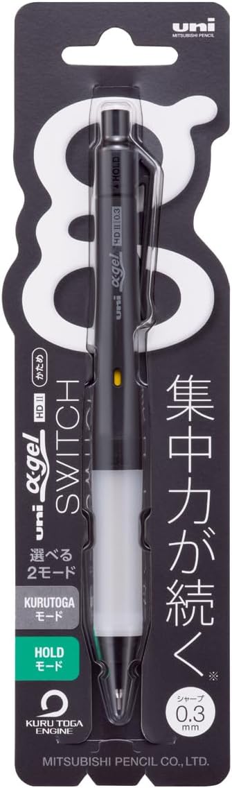 Mitsubishi Pencil Mechanical Pencil Alpha Gel Switch 0.3 Black M31009GG1P.24...