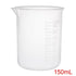 uxcell Measuring Cup 150ml PP Plastic Graduated Beaker Transparent for Lab Kitchen liquids 3pcs...