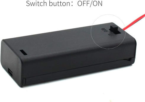 2 AAA Battery Holder with ON/Off Switch and Wire Leads Case Back Cover 2X 1.5V 3 Volt Storage Box Cables Line Cord Wire Cell Charger (5-Pack)...