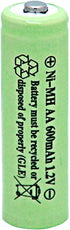 NiMH AA 600mAh 1.2V Rechargeable Batteries for Solar Lights, Garden Lights, Remotes, Mice(Pack of 12)...