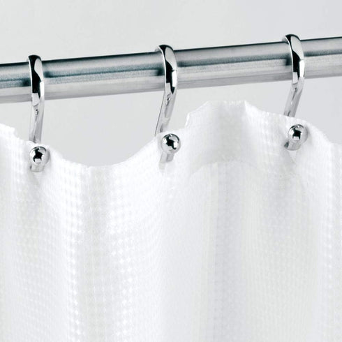 iDesign InterDesign Shower Curtain S-Hooks Chrome, Set of 12 Axis Shwr Hks W/Ball Set/12, Set of 1, 12 Count...