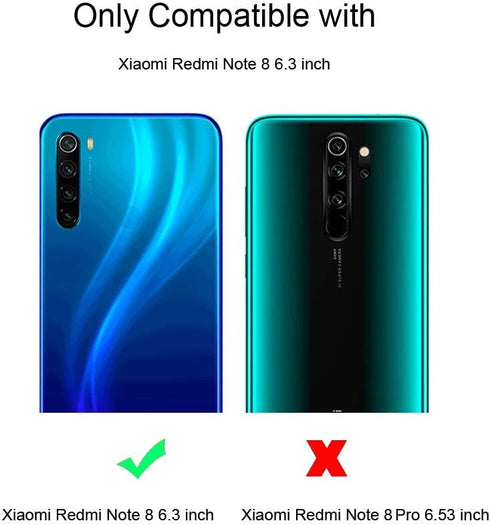 Avesfer for Xiaomi Redmi Note 8 Case with Screen Protector Tempered Glass Ring Holder 360 Degree Rotation Kickstand Shock Absorbing TPU Phone Cove...