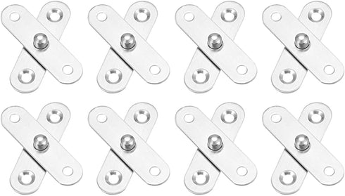 360 Degree Rotating Pivot Hinge (57 x 16mm) 8Sets, Stainless Steel Door Hinges - for Home Kitchen Gate Closet Cupboards...