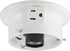 Aspen Creative 22103-03-1, Flush Mount Ceiling Fixture Shade Holder Kit with Outlet in Matte White Finish 3-5/8" Fitter, 4-3/4" Diameter x 2" Heig...