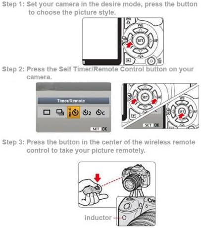 Digiparts RC-6 Wireless Remote Control Compatible with Canon EOS Rebel T3i (EOS 600D), EOS 60D, EOS 550D/Rebel T2i, EOS 7D, EOS 500D/Rebel T1i, EO...