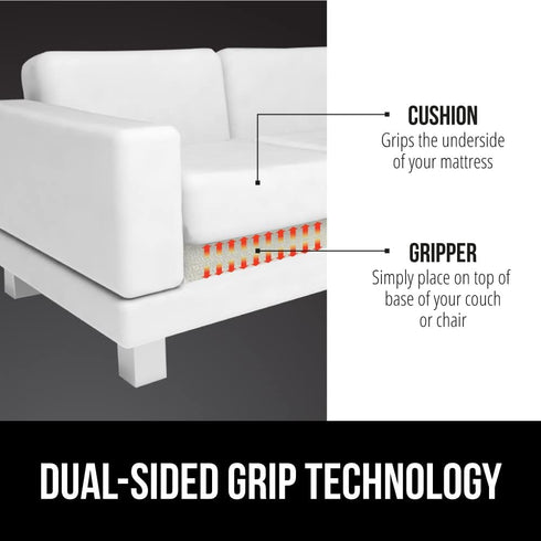 GORILLA GRIP Original Armchair Slide Stopper and Gripper, Keep Chairs and Topper Pad from Sliding for Sofa, Couch, Chair Cushion, Mattresses, Easy...