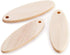KISSITTY 200pcs Natural Unfinished Blank Wooden Oval Flat Pendants Wheat 1.4x0.47 Inch for Earring Pendant Jewelry DIY Craft Making...