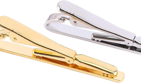 4 Pcs Tie Clips for Men Gold Silver Tie Bar Set for Regular Ties Necktie Clasp Suit Clip for Men Gift for Weeding Meeting Party Business...