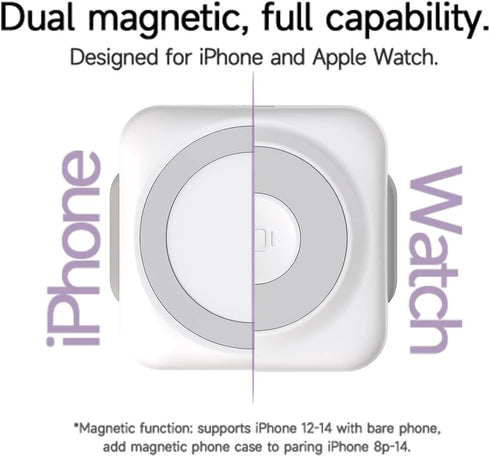 ISDT PB10DW Power Bank for Visually Impaired MagSafe Wireless Charger,Magnetic 2 in 1 Charger,Fast Wireless Charging,Compatible with iPhone 14/Pro...