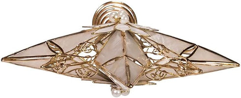 Kurt Adler 8-Point Star Treetop, 12-Inch, Gold Capiz...