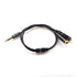 REXUS Black 3.5mm Y Splitter Stereo Audio Cable 4-Pole Male to 2 Female for Headphone, Headset Splitter Adapter Extension Aux Cable, Compatible Mo...