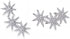 3 Star Constellation Ear Climber Crawler Earrings White Gold Plating...