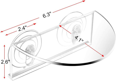 2Pack Aquarium Shelf,Transparent Acrylic Ledge Plants Holder for Substrate and Live Plants,with Strong Suction Cups for Fish Tank Multi-layer Deco...