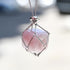 Crystal Stone Holder Necklaces - Crystal Cage Necklace, 1PCS Necklace and 6PCS Crystal Stones, Stainless Steel Fashion Pendant Necklace Jewelry, G...