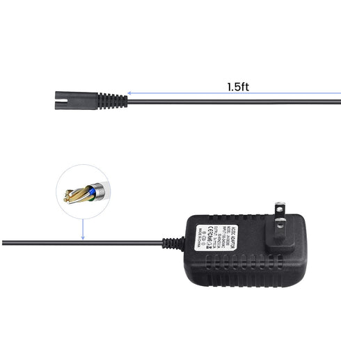 Charger Replacement for Waterpik Water Flosser WP360W WP462 WP450, Power Supply, 5ft, Black...