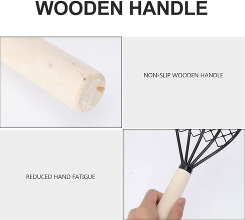 GANAZONO Tools Beach Rake Beach Rake 2pcs Claw Rake with Net Wooden Handle Seafood Digging Rakes Clam Scraper Oyster Shell Digging Tool for Beach ...